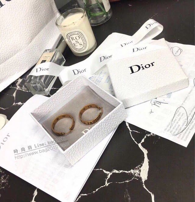 Dior飾品 迪奧經典熱銷款個性耳釘 復古字母CD耳環  zgd1024